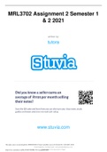 MRL3702 Assignment 2 Semester 1 & 2 2021.Assignment 2 Semester 1 & 2 2021 Unique #: 651951