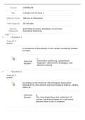 COUN 5279 - Counseling Theories and Concepts Quiz. Questions and Answers.