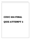 COUC 604 FINAL QUIZ ATTEMPT 2-2022