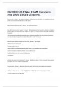  ISU GEO 135 FINAL EXAM Questions And 100% Solved Solutions.