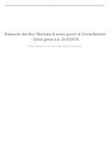 Riassunto del libro manuale di storia greca di cinzia bearzot storia greca aa 20152016