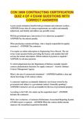 CON 3990 CONTRACTING CERTIFICATION QUIZ 4 OF 4 EXAM QUESTIONS WITH CORRECT ANSWERS