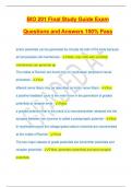 BIO 201 Final Study Guide Exam Questions and Answers 100% Pass