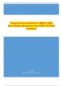 Financial Accounting for MBAs 2024 best Study Questions and 100% Verified Answers