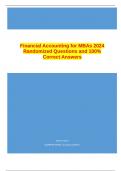 Financial Accounting for MBAs 2024 Randomized Questions and 100% Correct Answers