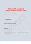 BMW Associate level ASE test Questions With Solutions 100% Solved