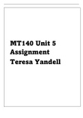 MT 140 ASSIGNMENTS 2022