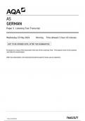 AQA German  7661 paper 1 T TRAN German AS 15May24