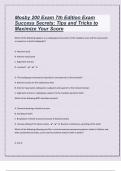 Mosby 200 Exam Q& A| 7th Edition Exam Success Secrets: Tips and Tricks to Maximize Your Score |80 Pages