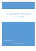 ATI NUTRITION PROCTORED STUDY GUIDE VERIFIED 