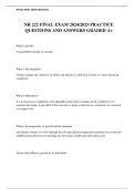 NR 222 FINAL EXAM 2024/2025 PRACTICE QUESTIONS AND ANSWERS GRADED A+