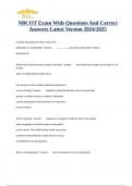 NBCOT Exam With Questions And Correct Answers Latest Version 2024/2025