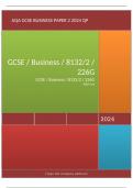 AQA GCSE BUSINESS 8132/2 Paper 2 Influences of marketing and finance on business activity June 2024 Questions Paper