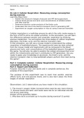 BIOS 256 Week 3 OL Lab 3; Cellular Respiration; Measuring energy consumption during exercise