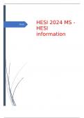 HESI 2024 MS - HESI information