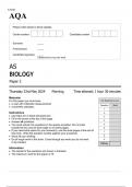 AQA AS BIOLOGY Paper 2 JUNE 2024 QUESTION PAPER