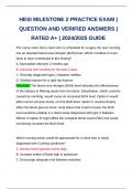 HESI MILESTONE 2 PRACTICE EXAM | QUESTION AND VERIFIED ANSWERS | RATED A+ | 2024/2025 GUIDE