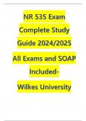 NR 535 Exam Complete Study Guide 2024/2025 All Exams and SOAP Included- Wilkes University