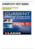 COMPLETE TEST BANK: CURRENT Medical Diagnosis and Treatment 2024 3rd Edition by Maxine A. Papadakis (Author)