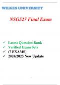 NSG527 Final Exam Latest Question Bank 2024/2025- wilkes university