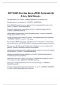 AMT RMA Practice Exam /With Rationale Qs & As / Solution A+.