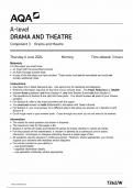 2024 AQA A LEVEL DRAMA AND THEATRE PAPER 1 (7262/W: Drama and Theatre)