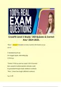 CrossFit Level 3 Study/ 358 Quizzes & Correct Ans/ 2024-2025.  "Mary" - Answer: Complete as many rounds in 20 minutes as you can of:  5 Handstand push-ups 10 1-legged squats, alternating legs 15 Pull-ups  "Chelsea" (Pull-up, push-up, squat 5/1