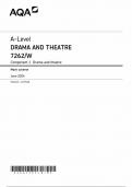 2024 AQA A LEVEL DRAMA AND THEATRE MARK SCHEME COMPONENT 1 (7262/W: Drama and Theatre)