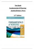 Test Bank- Fundamentals Of Nursing  11th Edition ( Potter| Perry )  All Chapters 1-50|| Newest Edition