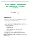 Week 2 Readings - NR603 / NR-603 / NR 603 (Latest) : Advanced Clinical Diagnosis and Practice Across the Lifespan Practicum - Chamberlain