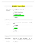 Chamberlain College of Nursing: BIOS 255 Midterm Exam (Latest - 2022) / BIOS255 Midterm Exam / BIOS 255 A & P III Midterm Exam: Anatomy and Physiology III with Lab |100% Correct Answers, Already Graded “A”|