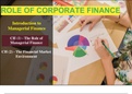 COMPLETE summary ch 1-21 corporate finance