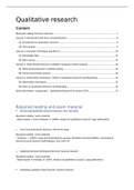 Pre master Communicatiewetenschappen UT - Samenvatting Analysis in Qualitative Research, ISBN: 9781847870070  Qualitative Research 