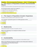 Sophia - Environmental Science - Unit 1 Challenge 3. EXAM PACK-BEST FOR 2022 ACTUAL EXAM 