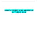 ADVANCED Med SURG HESI Final  RN V2 TEST BANK