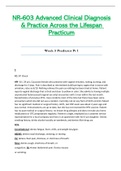 Week 5 Predictor Pt 1 - NR603 / NR-603 / NR 603 (Latest) : Advanced Clinical Diagnosis and Practice Across the Lifespan Practicum - Chamberlain