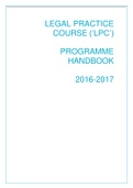 LEGAL PRACTICE COURSE (‘LPC’)