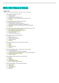 BIOL 1001 Mitosis & Meiosis 100 Questions And Answers