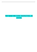 TEST BANK FOR CORE MARKETING, 8E (KERIN)