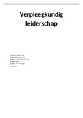 Verpleegkundig leiderschap PL4 HU (cijfer: 9,0)