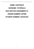 CMY3705 2022 assignment 1 solution (semester 1)