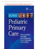 Test Bank for Burns' Pediatric Primary Care 8th Edition by Dawn Lee Garzon, Mary Dirks, Martha Driessnack, Karen G. Duderstadt, and Nan M. Gaylord