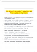 IEC Midterm Semester 1 Questions And Answers Latest Top Score.