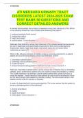 ATI MEDSURG URINARY TRACT DISORDERS LATEST 2024-2025 EXAM TEST BANK 50 QUESTIONS AND CORRECT DETAILED ANSWERS