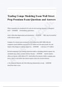 Trading Comps Modeling Exam Wall Street Prep 2023/2024 Premium Exam Questions and Answers