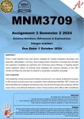 MNM3709 Assignment 3 (COMPLETE ANSWERS) Semester 2 2024 - DUE 1 October 2024