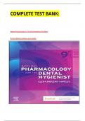 COMPLETE TEST BANK: Applied Pharmacology For The Dental Hygienist 9th Edition By Elena Bablenis Haveles Latest Update.