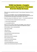 NURO 733 Module 1 Complex Contraception Management & Hormone Overview Study Set Exam 