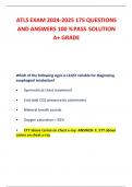 ATLS EXAM 2024-2025 175 QUESTIONS AND ANSWERS 100 %PASS SOLUTION A+ GRADE