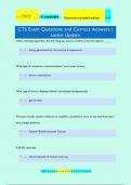 CTS Exam Questions and Correct Answers |  Latest Update